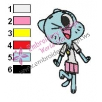 Nicole The Amazing World of Gumball Embroidery Design 04